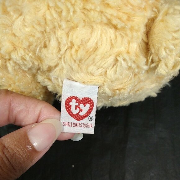 Ty Silk Teddy Bear Plush Stuffed Animal Tay Polka Dot Bow 11 inch 2007 - Picture 4 of 5
